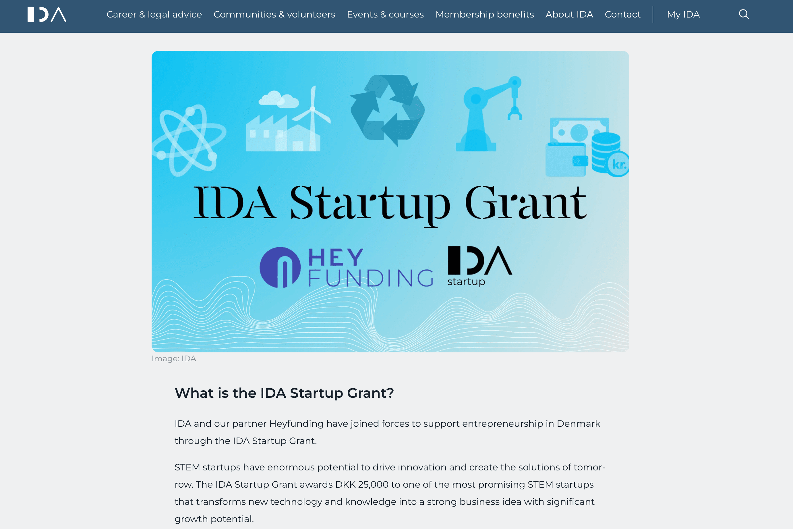 IDA Startup Grant 2026