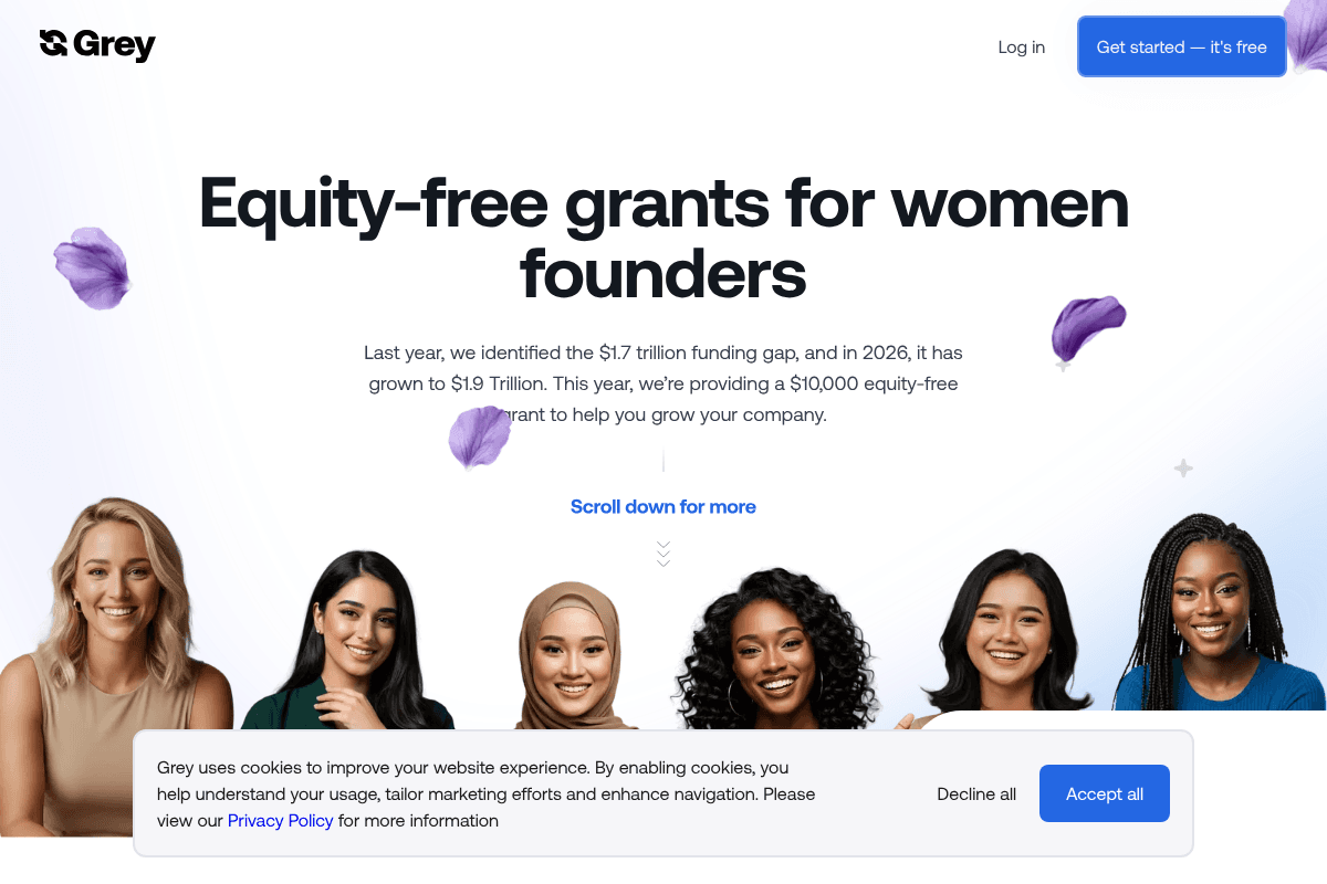 $10,000 Equity-Free Grants for Women Founders 2026