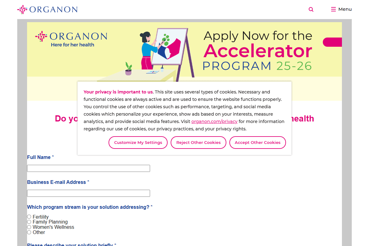 Women's Health Accelerator Program by Flat6Labs & Organon