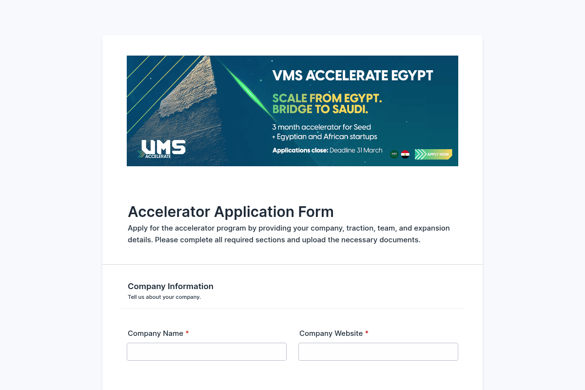 VMS Accelerate Cairo Cohort
