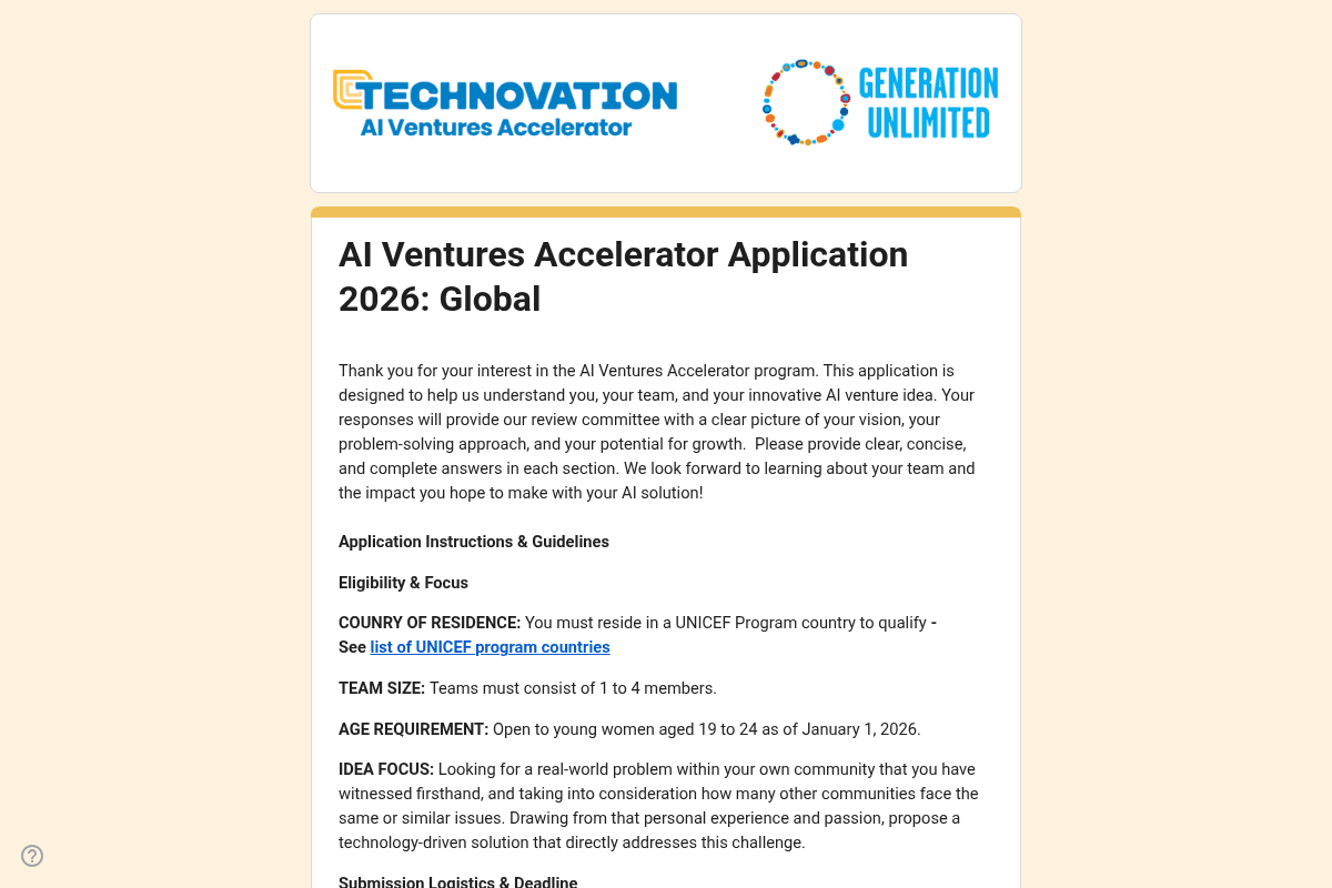AI Ventures Accelerator 2026