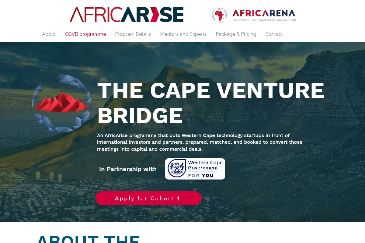Cape Venture Bridge (CGVB) Cohort 1