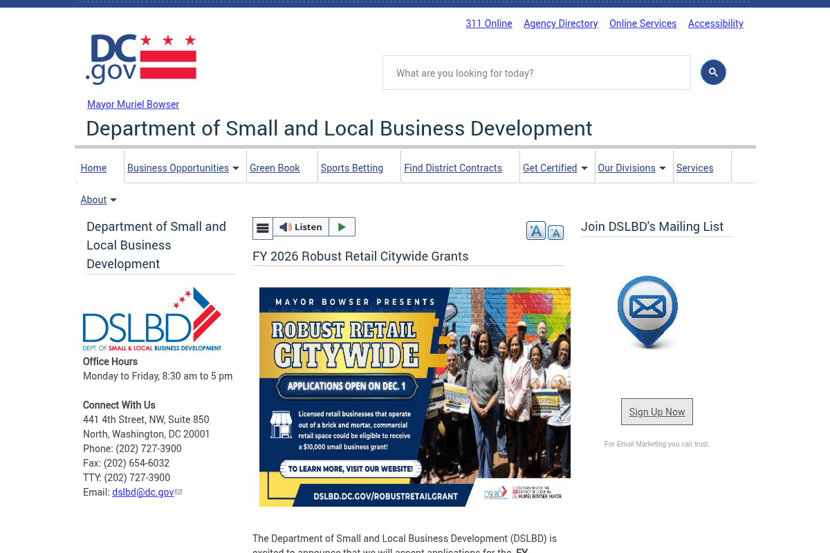 Robust Retail Grant