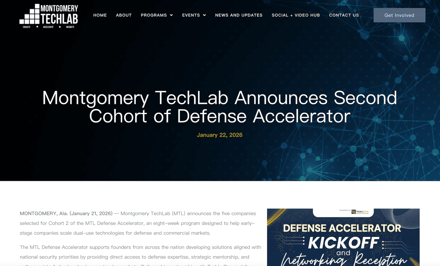 Montgomery TechLab Defense Accelerator 2026