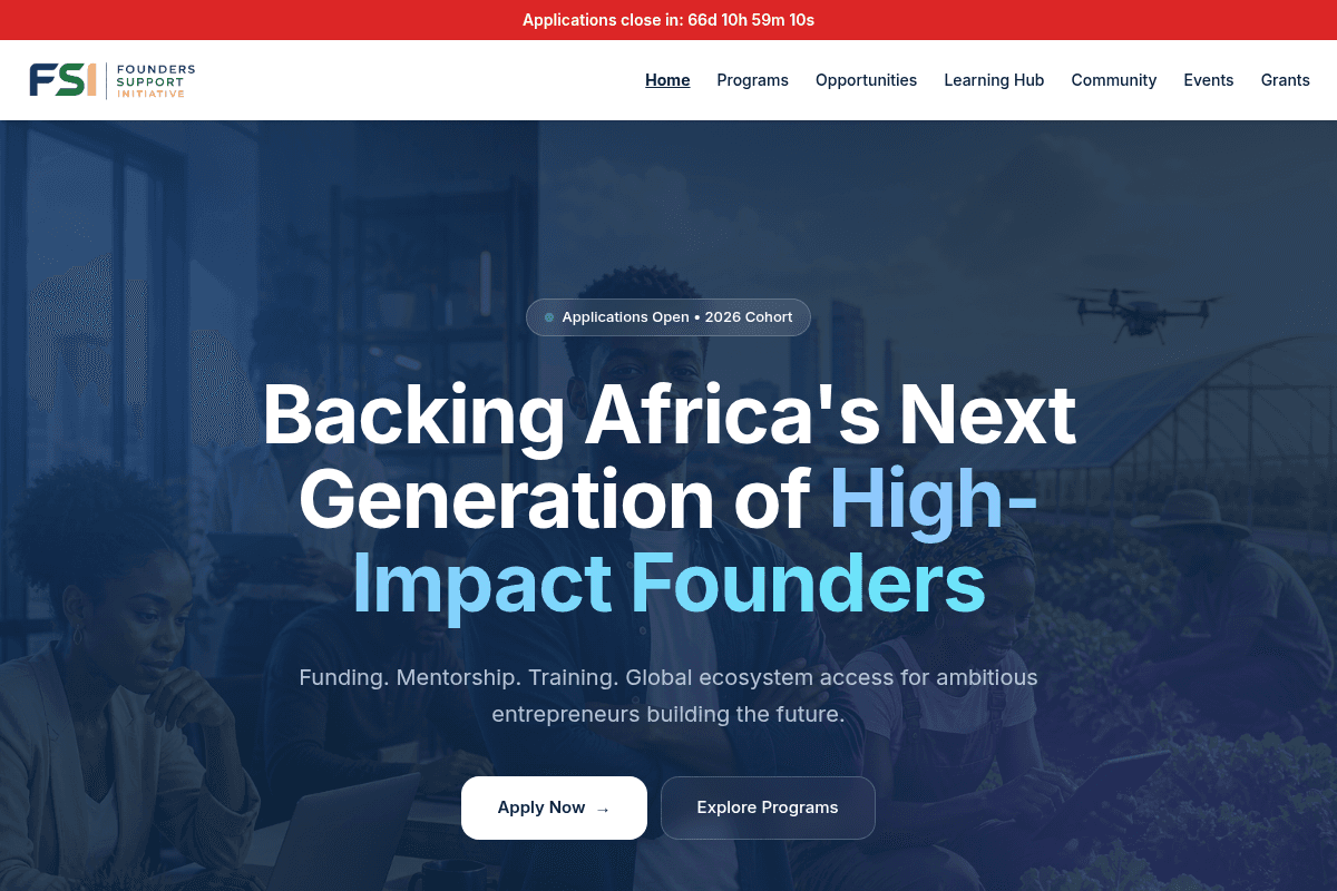 Founders Support Initiative 2026 Cohort