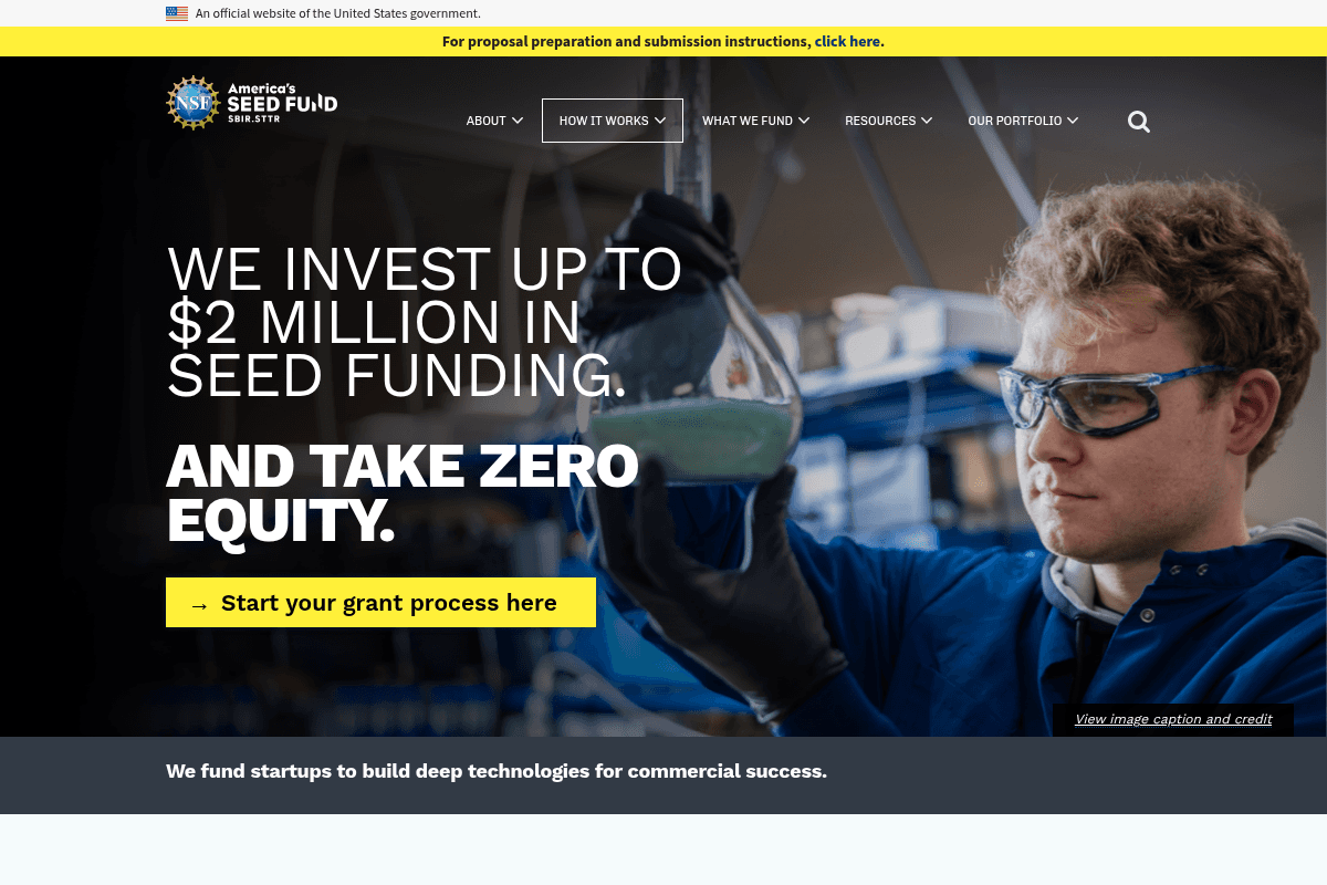 America's Seed Fund powered by NSF
