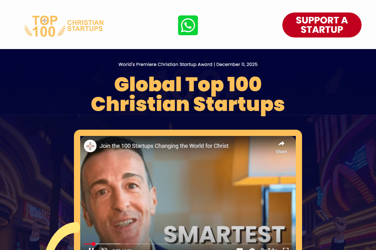 Top 100 Christian Startups Award
