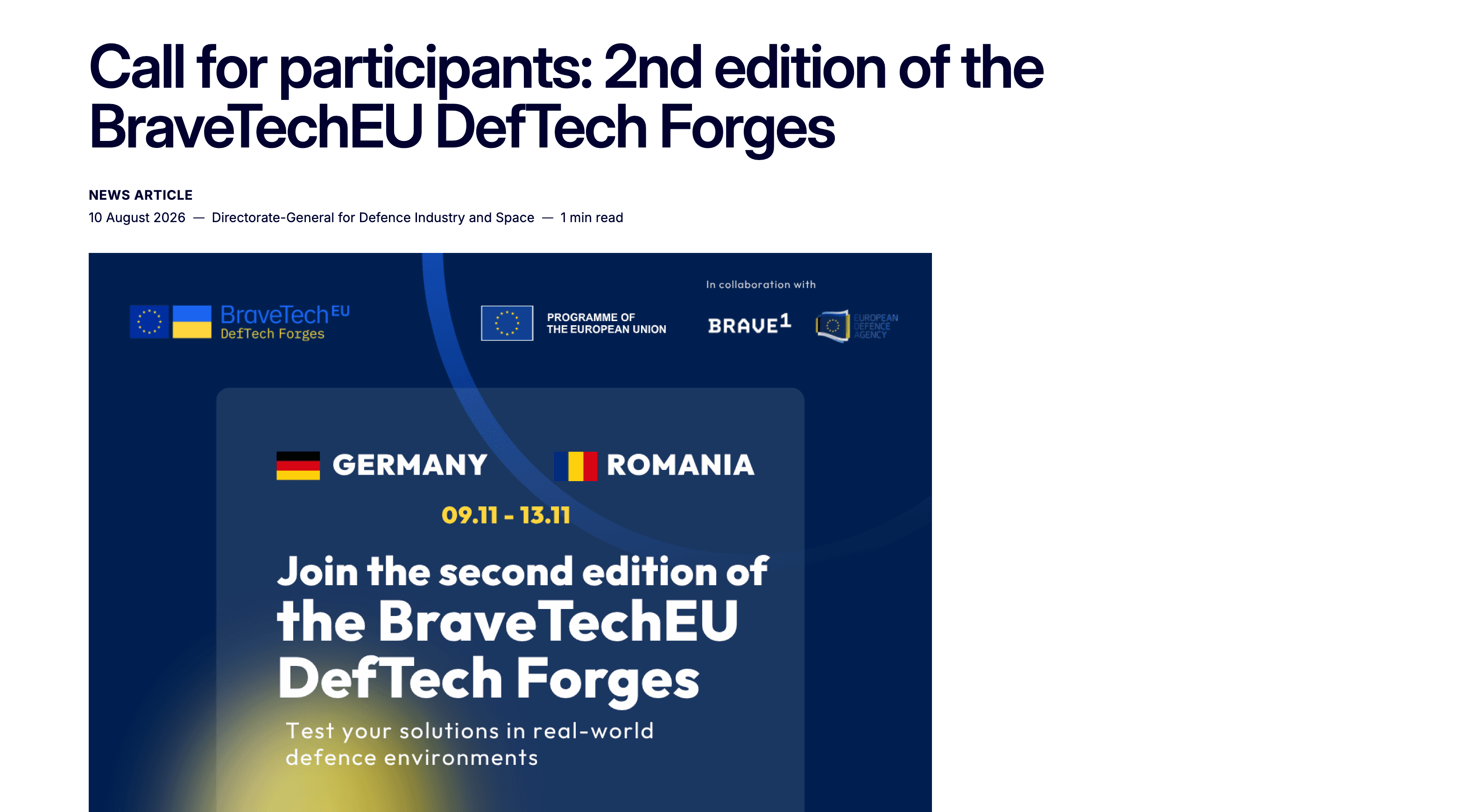 BraveTechEU DefTech Forges