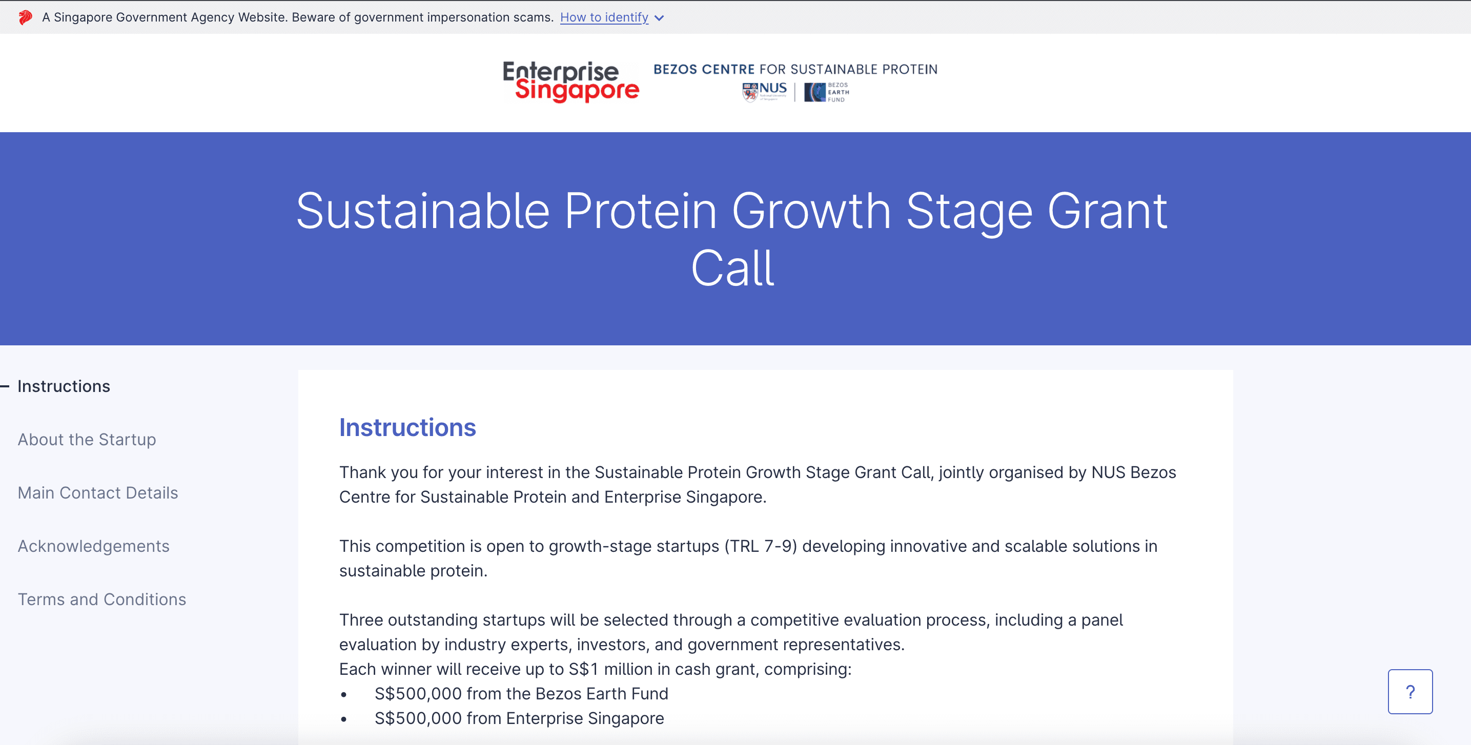 Sustainable Protein Grant Call