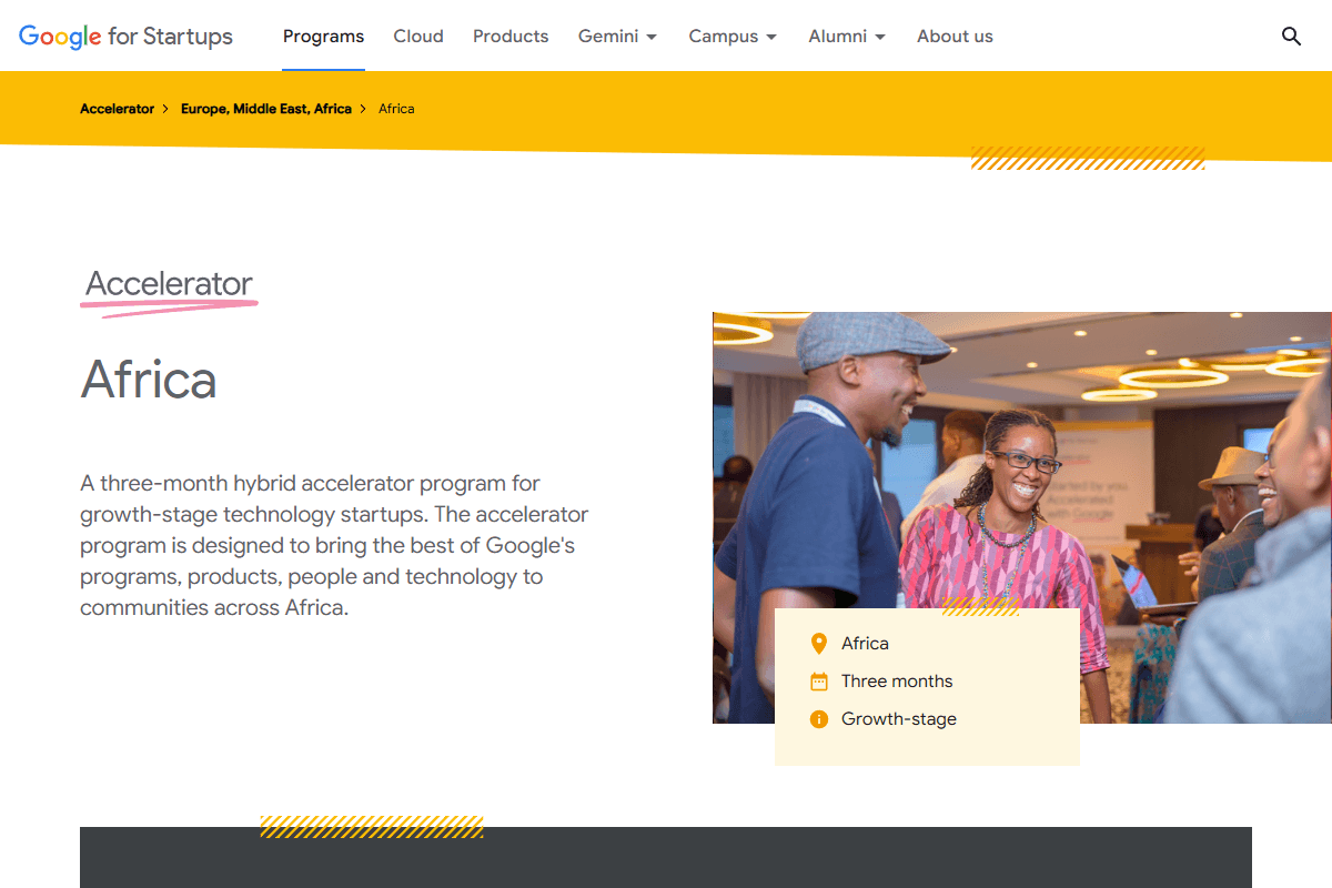 Google for Startups Accelerator Africa: 10th Cohort (“AI First”)
