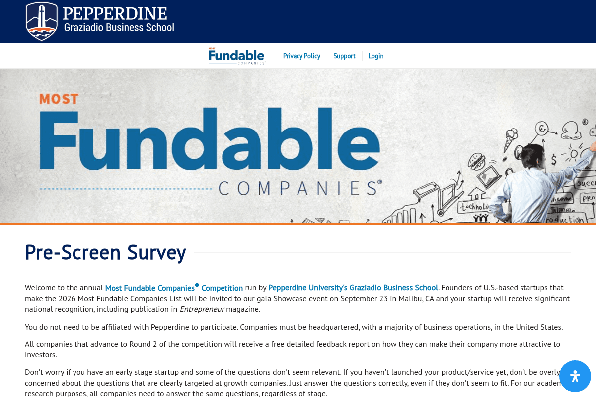 2026 Most Fundable Companies® Competition
