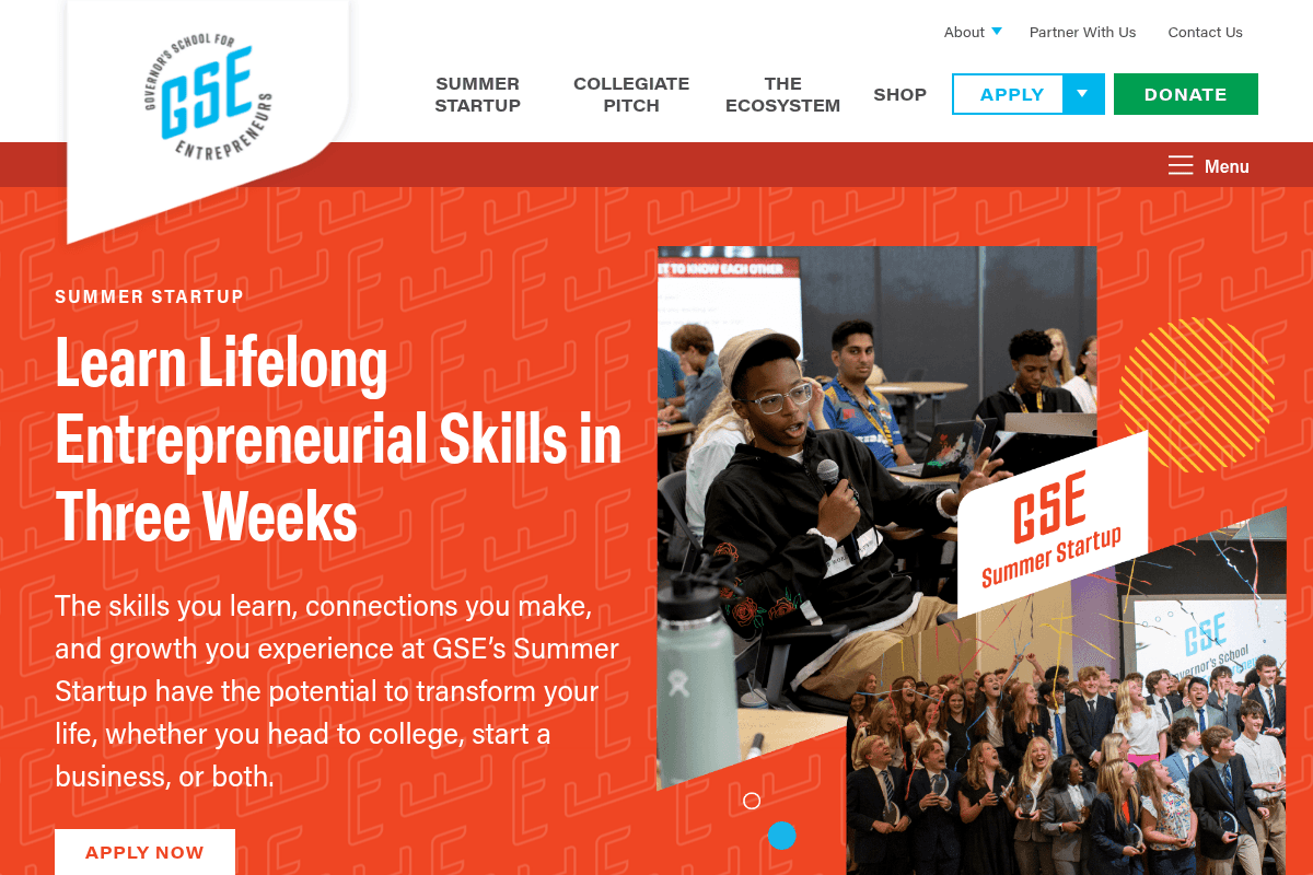 Governor’s School for Entrepreneurs Summer Startup