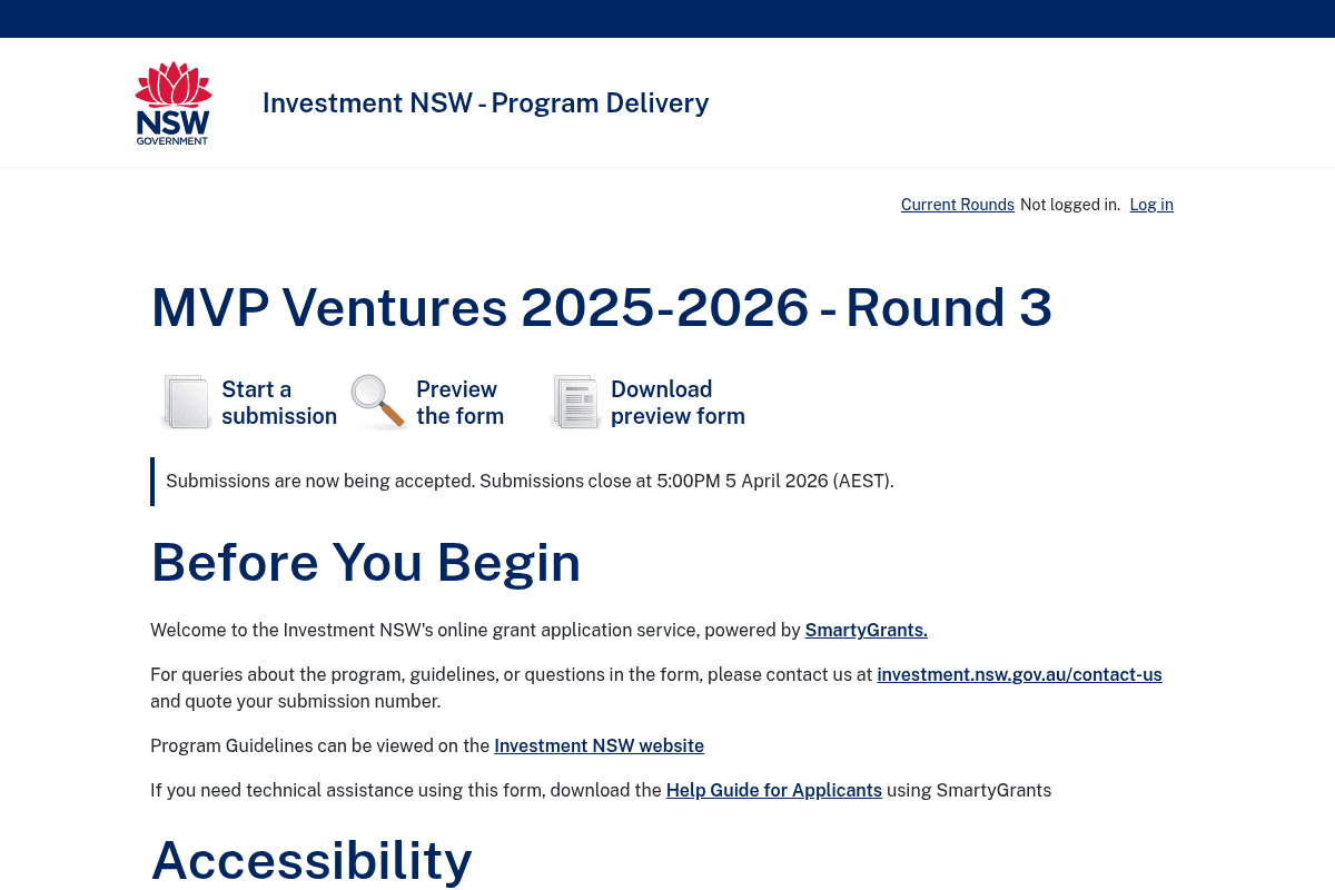 MVP Ventures Program (Round 3, 2025-26)