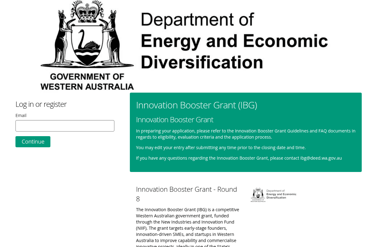 Innovation Booster Grant (2026)