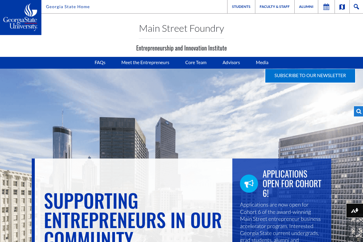 Georgia State University Main Street Foundry Accelerator
