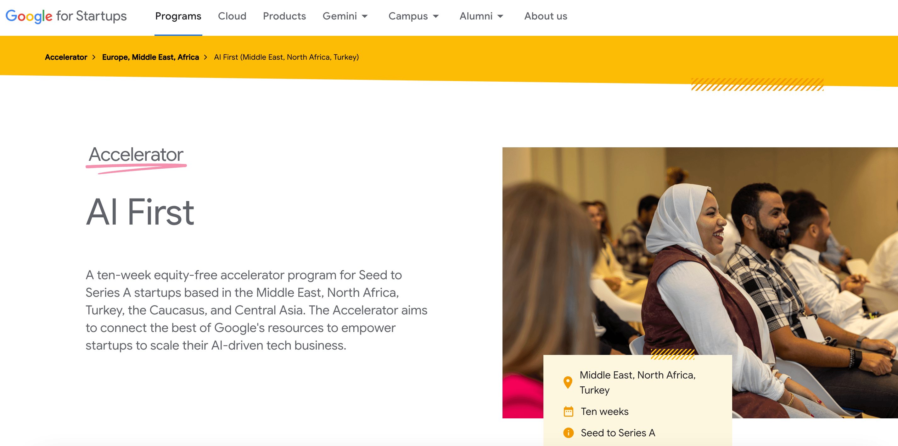 Google for Startups Accelerator: AI First for MENA-T 2026