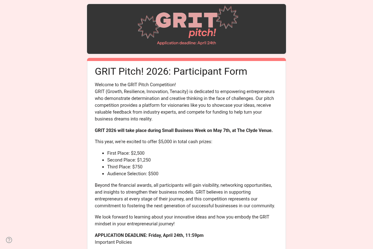 GRIT Pitch 2026