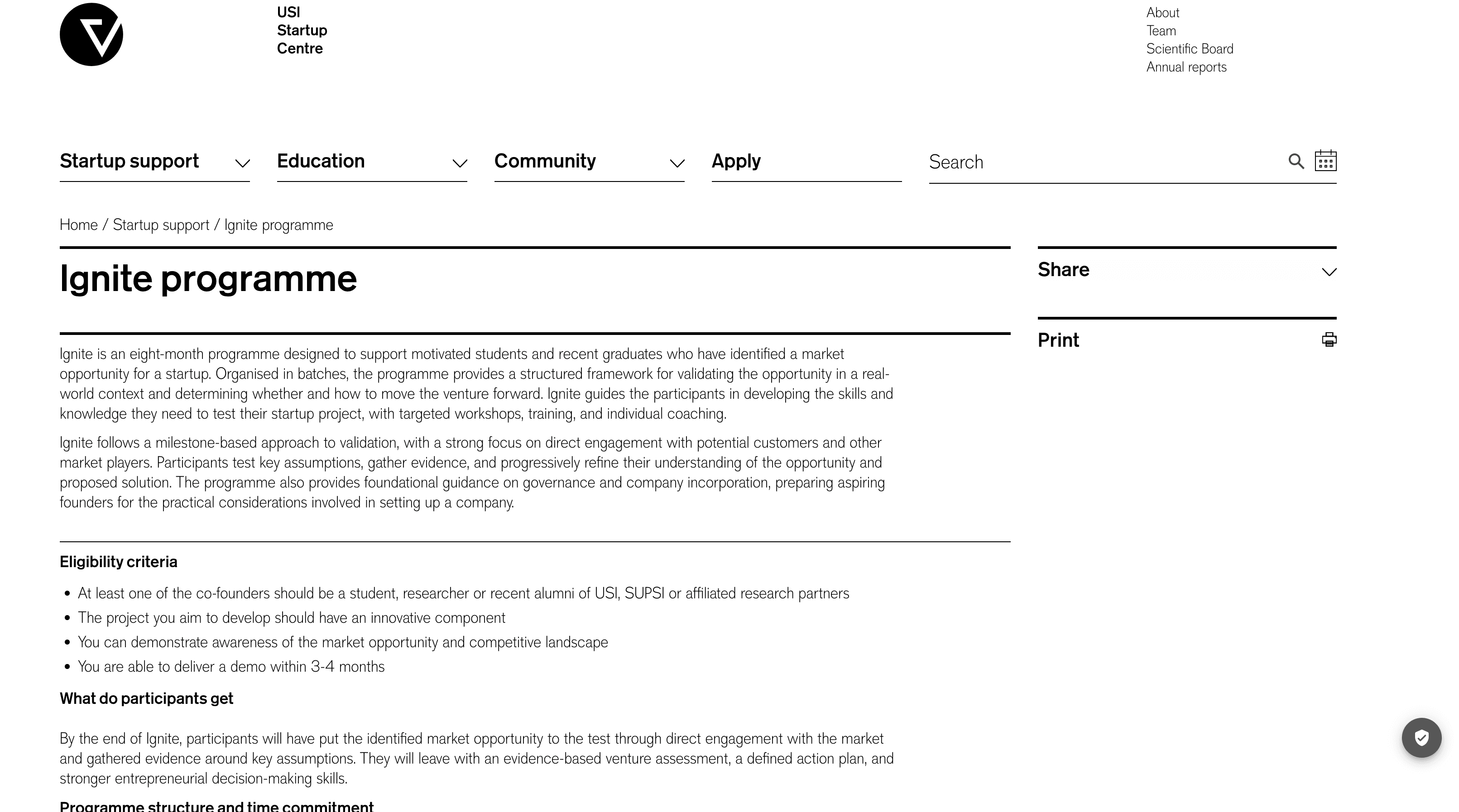 Ignite programme