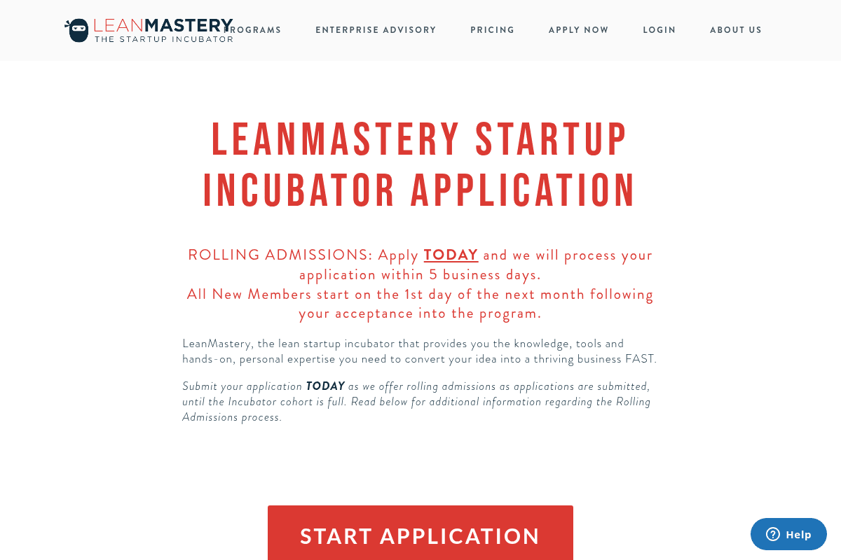 LeanMastery Startup Incubator