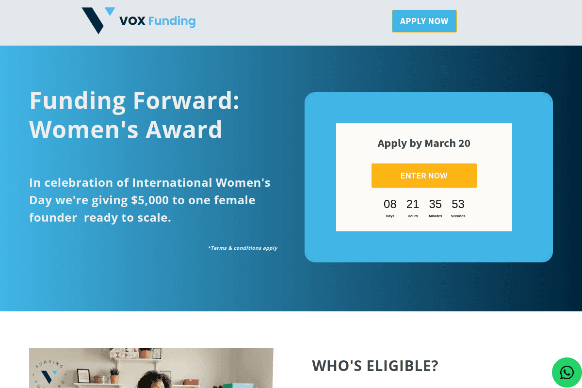 Funding Forward: Women's Award