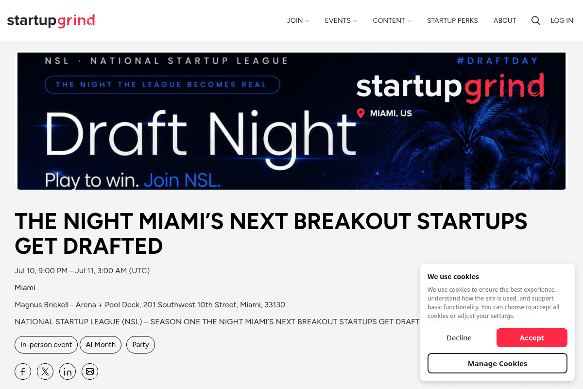 National Startup League (NSL) – Season One