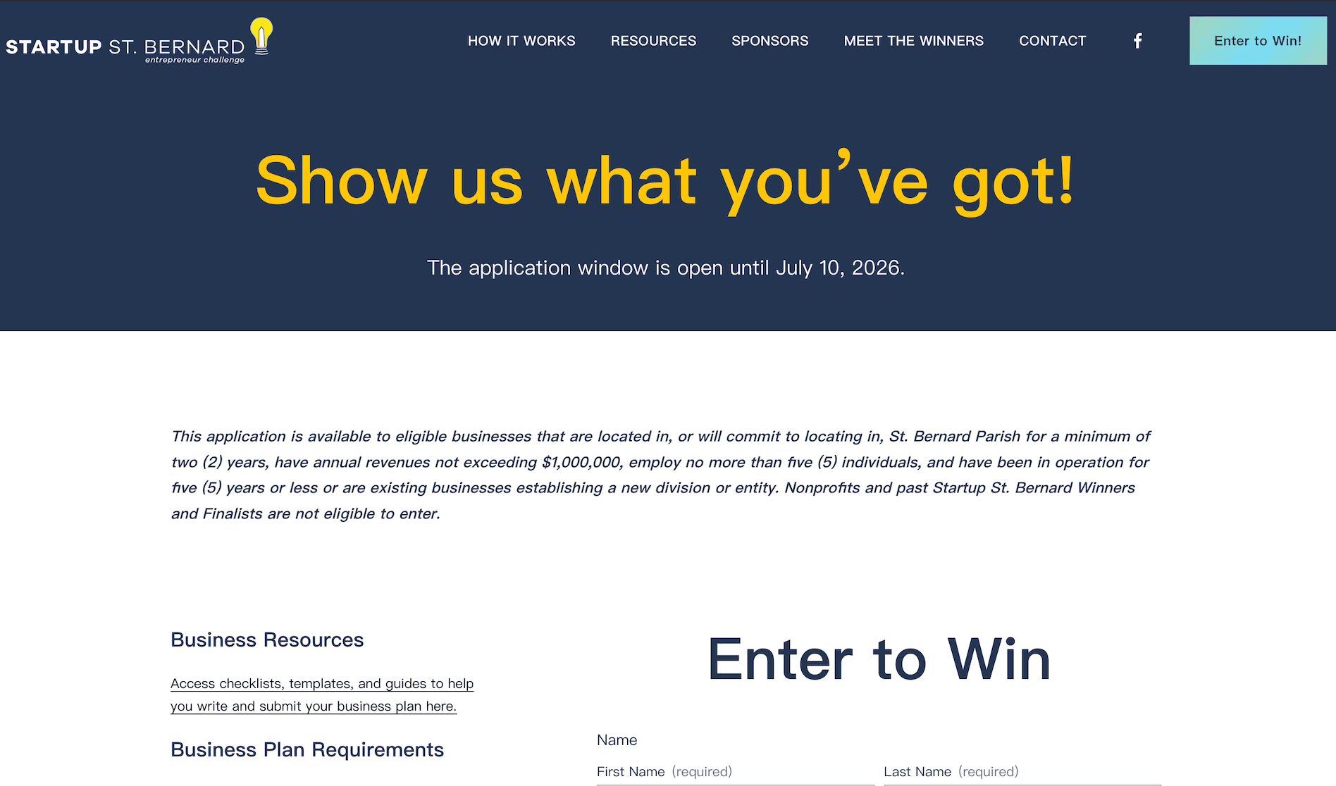 St. Bernard Startup Pitch Competition 2026