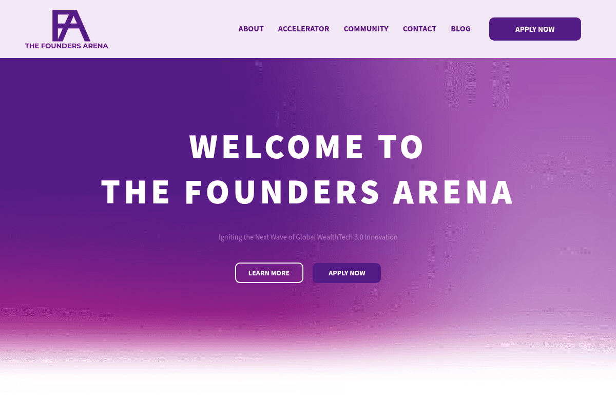 The Founders Arena WealthTech Accelerator 2026