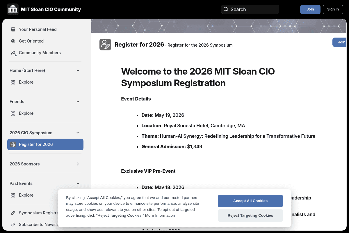 MIT Sloan CIO Symposium Innovation Showcase Competition 2026