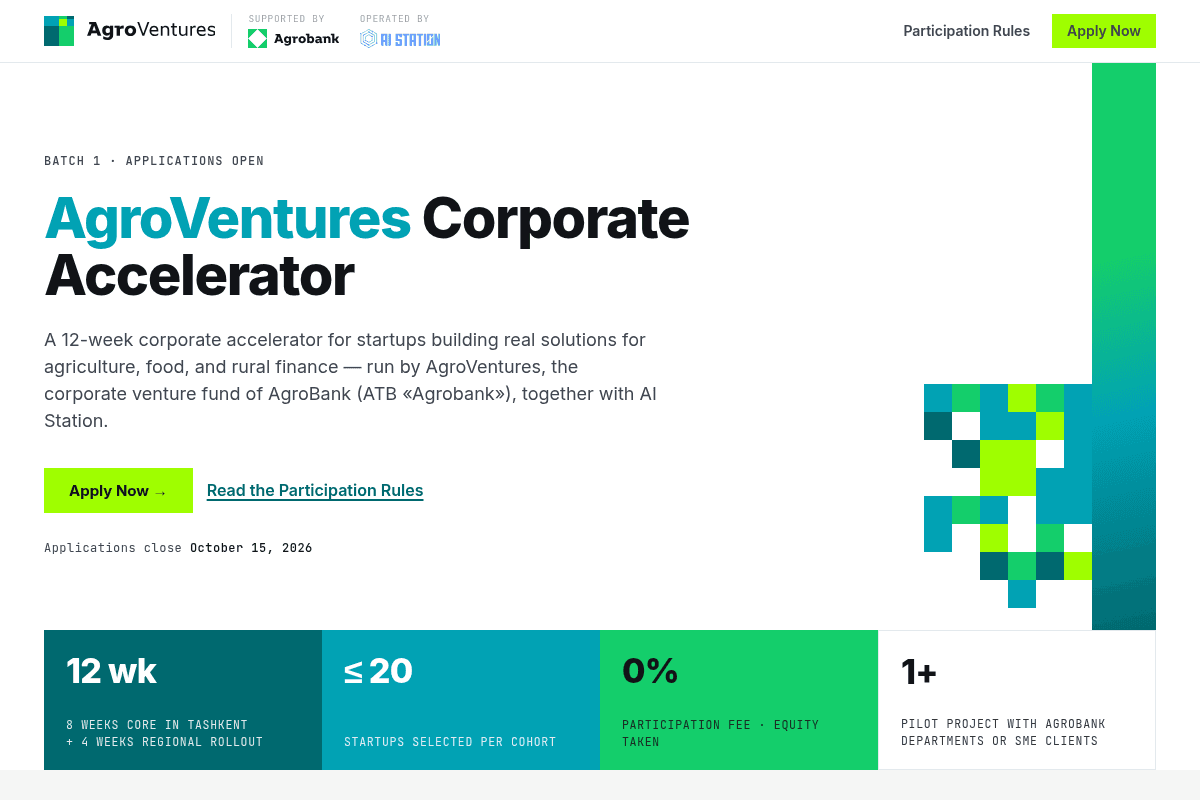 AgroVentures Corporate Accelerator Batch 1