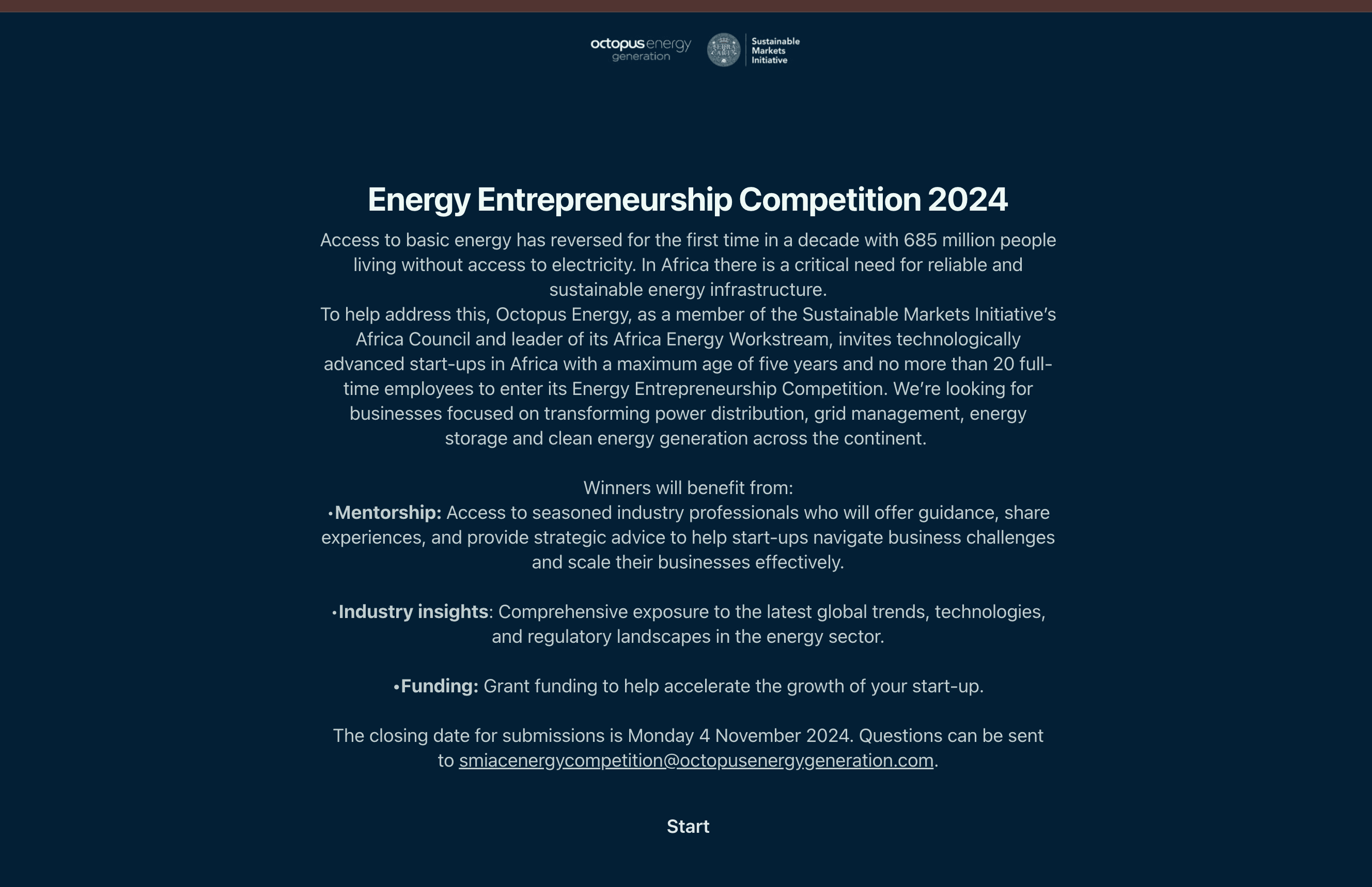 Energy Entrepreneurship Competition 2024